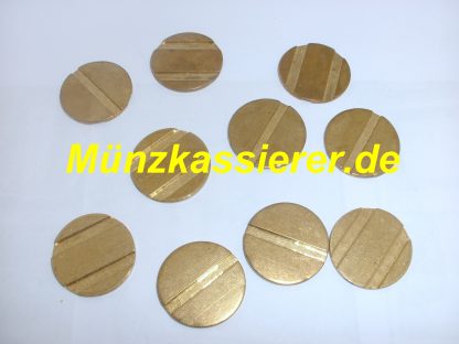 10 x Münzen Wertmarken PD27 WM27 Ø 27 x 2mm. 1 & 2 Rillen
